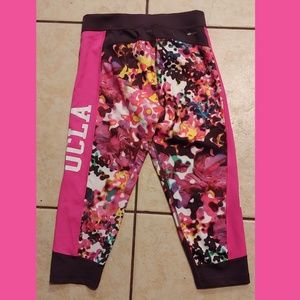 PINK UCLA ADIDAS CAPRI TIGHTS